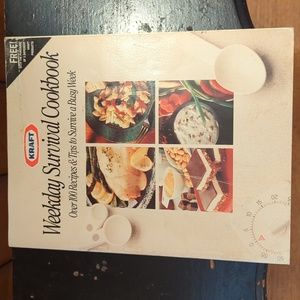 Vintage Kraft Weekday Survival Cookbook Soft Cover 1991